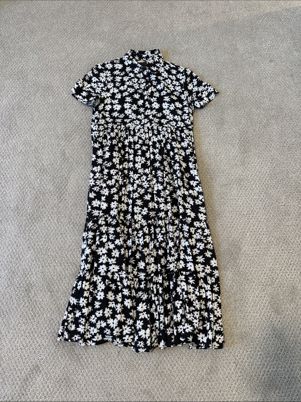 Urban Outfitters Black and White Floral Maxi Dress